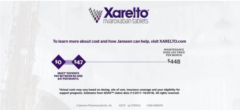 Screenshot of Xarelto TV ad via JanssenUS YouTube