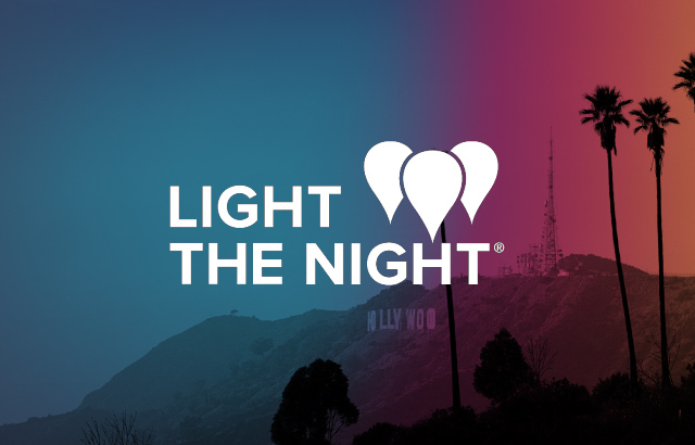 Light the Night logo with Hollywood in background